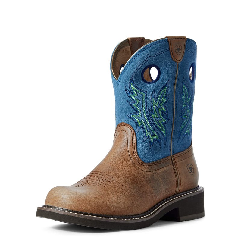 Ariat Western: Fatbaby Heritage Cowgirl Botas Western Mujer - Marrones / Azules (WIVUL2480)